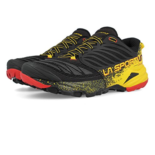 La Sportiva Akasha Trail Running Calzado para Hombre, Multicolor (Red/Black/Yellow), 40 EU