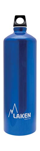 Laken Futura Botella de Agua, Cantimplora de Aluminio Boca Estrecha 1,5L, Azul