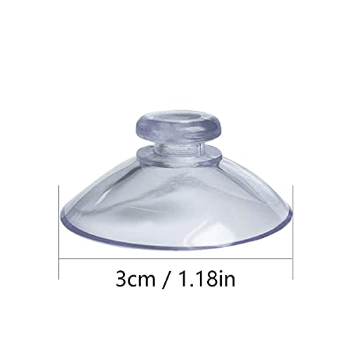 LEBQ 50 Piezas 30 mm Ventosas Transparentes de Plástico PVC sin Ganchos
