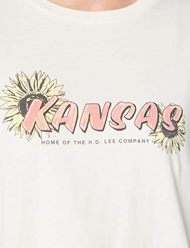 Lee Camiseta Kansas Graphic tee, Shark Tooth, L para Mujer