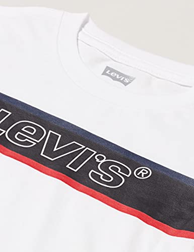 Levi's kids Lvb Long Slv Graphic tee Shirt Camiseta, Blanco, 12 Años para Niños