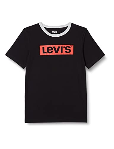 Levi's kids Lvb Ringer Graphic tee Shirt Camiseta, Negro, 5 Años para Niños