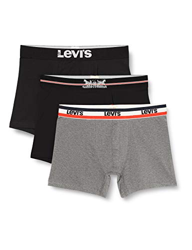 Levi's Logo Men's Boxer Briefs Giftbox (3 Pack) Calzoncillos, negro, S (Pack de 3) para Hombre