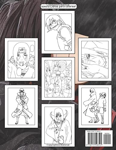 Libro de colorear: 50 páginas para colorear de alta calidad del anime más famoso para niños, adolescentes y adultos | libro para colorear de anime para otaku que aman el anime y el manga
