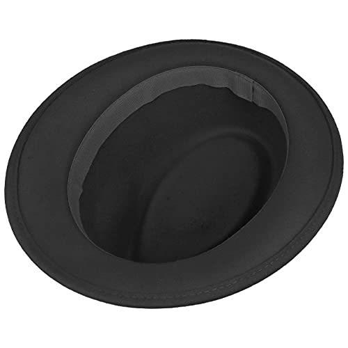 LIPODO Trilby Sombrero de Fieltro para Mujer/Hombre - Sombrero de Hombre Fabricado en Italia - Sombrero de Italiana para otoño/Invierno - Negro XL (60-61 cm)