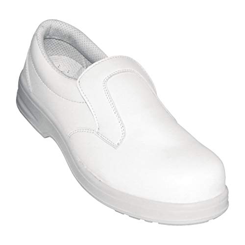 Lites Safety Footwear A801-46 Slip On, Blanco