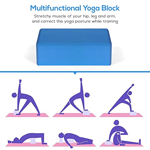 Lixada Bloque de Yoga con Correa de Estiramiento de Yoga Ajustable Accesorio Versátil para Ejercicios de Yoga Pilates