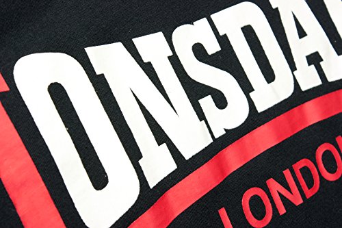 Lonsdale Camiseta Manga Corta Two Tone, Nero, X-Large