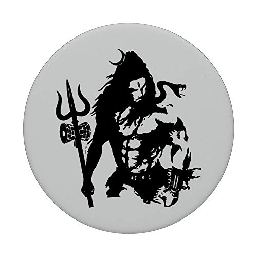Lord Shiva Art enojado Trishul Maha Shivratri Hinduismo PopSockets PopGrip Intercambiable