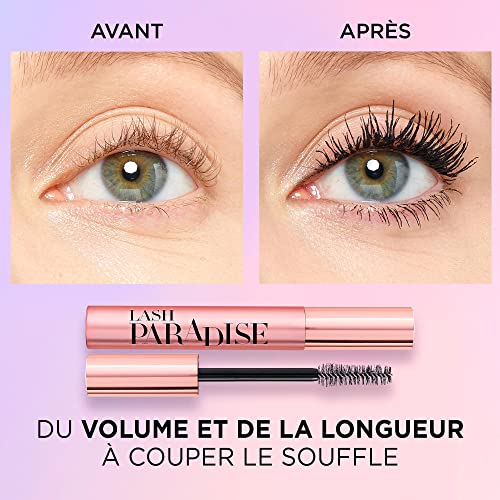 L'Oreal Paris Make-up Designer - Máscara De Pestañas Volumen Y Longitud Paradise Extra Black, Negro, Vanilla, 6.4 Ml