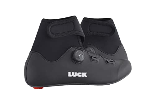 LUCK Fly Zapatillas de Ciclismo de Carretera de Invierno para Hombre y Mujer | Botas de Invierno (Negro, Numeric_41)