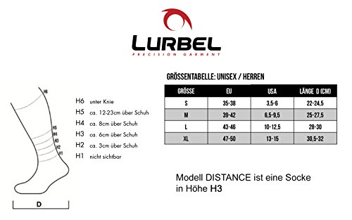 Lurbel Distance - Calcetines para hombre, Negro, 43-46 (Taille Fabricant : L)