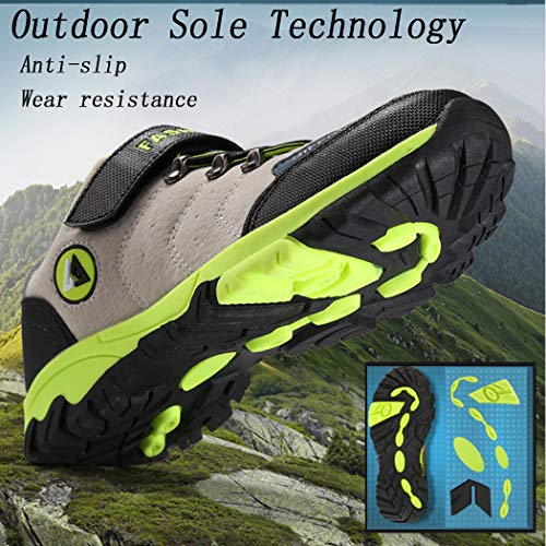 Lvptsh Zapatillas y Calzado Deporte Niños Zapatillas de Senderismo Niño Impermeables Botas de Montaña Zapatillas Trekking Aire Libre,Brown,EU36