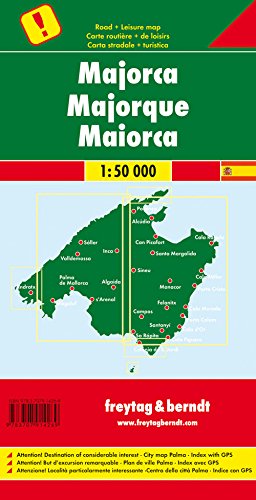 Mallorca, mapa de carreteras. Escala 1:50.000. Freytag & Berndt.: Wegenkaart 1:50 000: AK 0526 (Auto karte)
