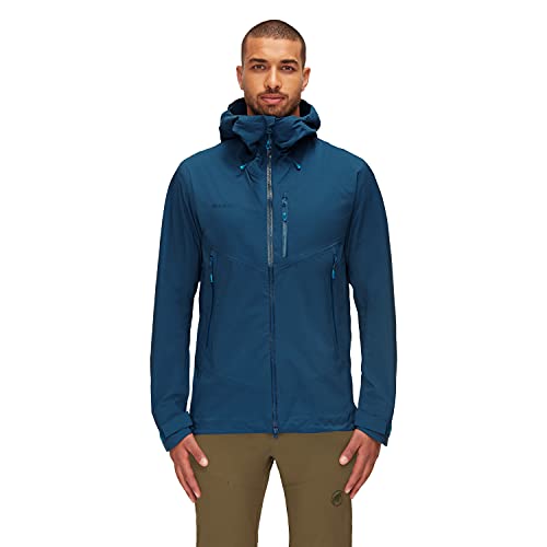 Mammut Kento Hooded Chaqueta Hardshell, Wing Teal, Extra-Large para Hombre