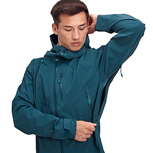 Mammut Kento Hooded Chaqueta Hardshell, Wing Teal, Extra-Large para Hombre
