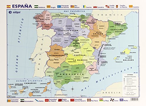 Mapa Escritorio España Físico-Político