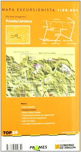 Mapa Excursionista Posets-llardana, E 1:25.000 (Top 25 (prames))