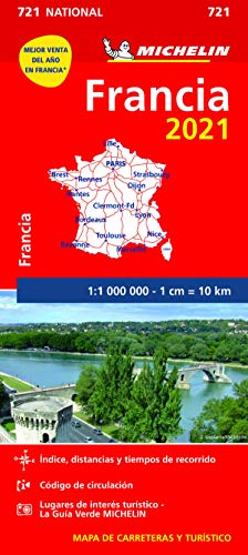 Mapa National Francia 2021 (Mapas National Michelin)
