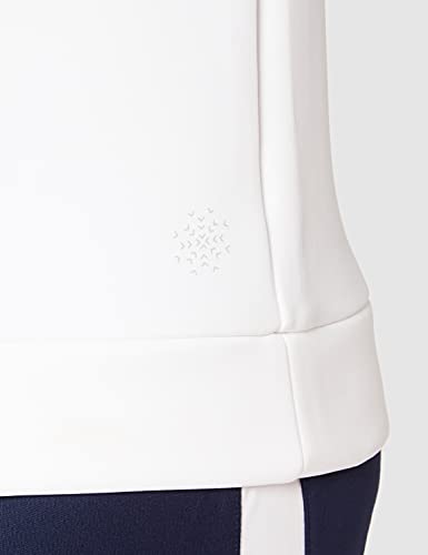 Marca Amazon - AURIQUE Sudadera Mujer, Blanco (White/Dress Blue), 42, Label:L