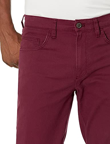 Marca Amazon - Goodthreads Slim-Fit 5-Pocket Chino Pant Casual-Pants, Burgundy, 29W x 32L