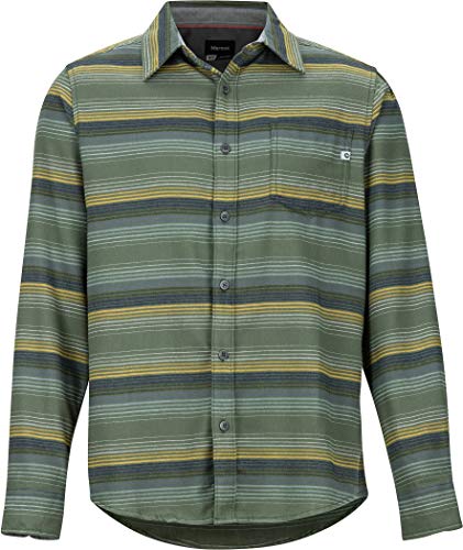 Marmot Fairfax Midweight Flannel LS - Camiseta de Manga Larga para Hombre, Hombre, 44550-9142-3-S, Golden Leaf, Small