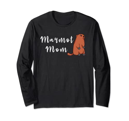 Marmot mamá Woodchuck roedor animal madre marmota Manga Larga