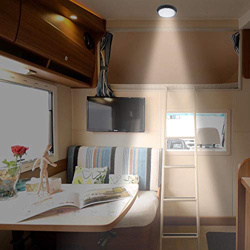 MASO Luz interior del coche DC12V 46LEDs techo techo cúpula luz interior lámpara de lectura para autocaravana autocaravana barco cocina sala de estar