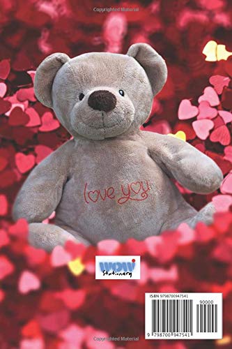 ME & MY TEDDY BEAR! Grid and Lined Journal A5 with Alphabetical Index + 5 Year Calendar Overview 2021-2025 + Numbered 172 Pages: Valentine All-Purpose ... for Grils Women|Red Hearts & Mascot Design