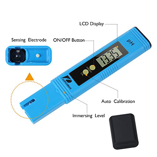 Medidor de prueba de calidad del agua Pancellent TDS pH EC Temperatura 4 en 1 conjunto (azul)