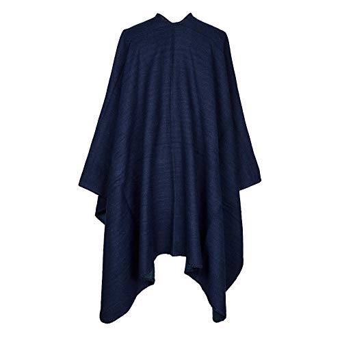 MEOKEY Poncho para Mujer de Invierno Cárdigan de Elegante Abrigada Calentito Diseño Casual Simple Manta Chal 150 x 130 CM