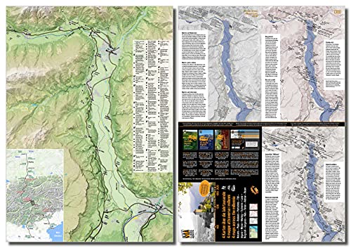 Merano 13-15/30 en la Vía Claudia Augusta - 3 mapas históricos de cada región + 1 mapa actual lleno de consejos de excursiones y experiencias de vacaciones - "4 mapas a través de los milenios"