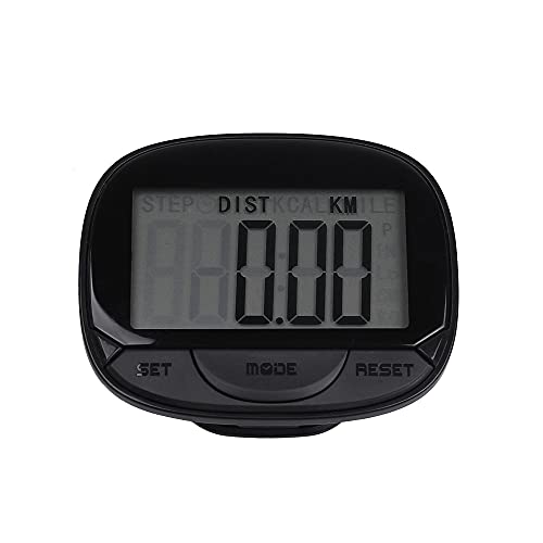 MEROURII Podómetro, Contador de Pasos Podómetro portátil LCD con Clip para Trotar Senderismo Correr Caminar