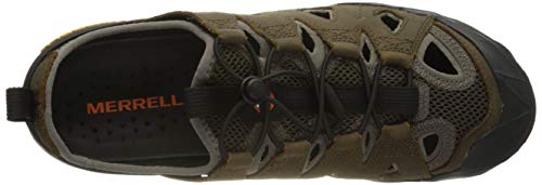Merrell Choprock Leather Shandal, Zapatillas Impermeables para Hombre, Marrón (Cloudy/Gold), 43.5 EU