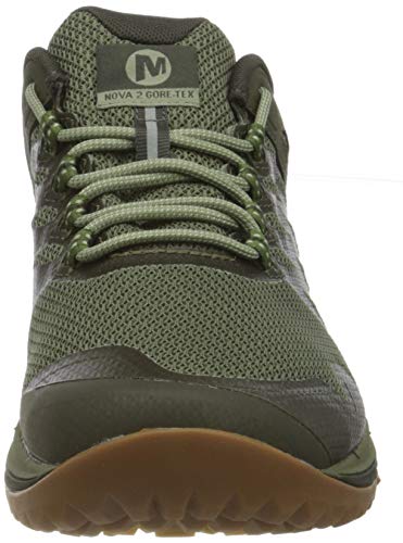 Merrell Nova 2 GTX, Zapatillas para Caminar Hombre, Verde (Lichen), 46 EU