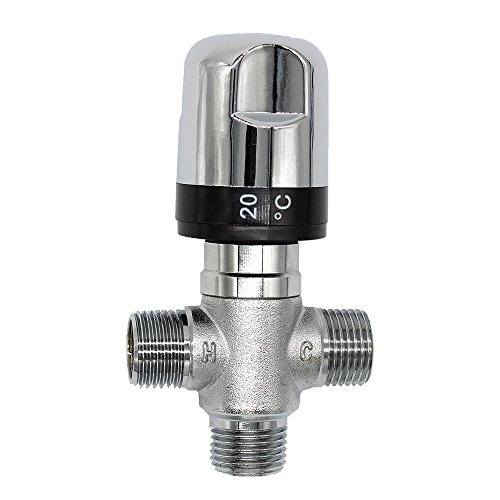 Mezclador termostático válvula para grifo ducha bañera (2 cromado)