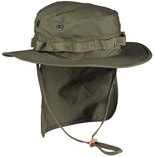 Mil-Tec Boonie Sombrero británico con protección Cuello Ripstop (Oliva/XL)