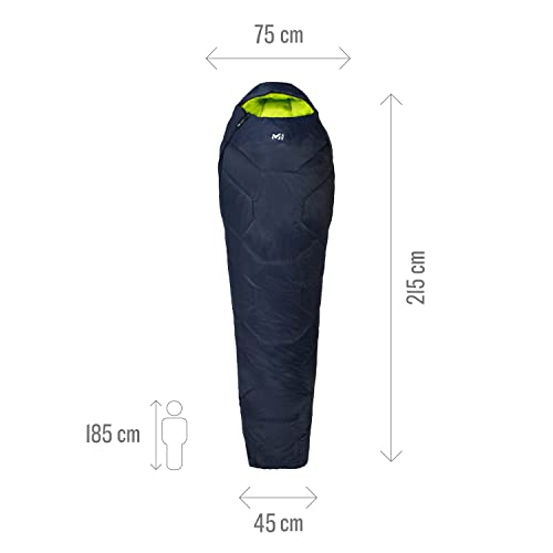 Millet - Baikal 1100 Reg - Saco de dormir para adultos con bolsa de compresión - Aislamiento sintético reciclado