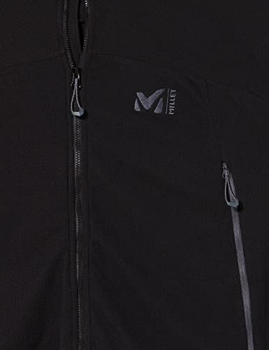 MILLET K Lightgrid Jkt M Fleece Jacket, Mens, Black-Noir