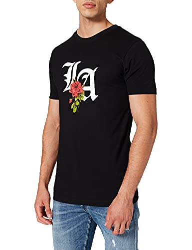 Mister té Hombre la Rose tee – Camiseta, Hombre, LA Rose tee, Negro, Medium