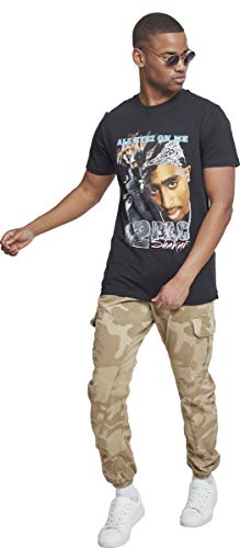 Mister Tee Tupac Retro Camiseta, Hombre, Negro, 4XL