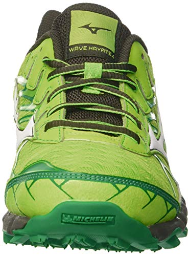 Mizuno Wave Hayate 4, Zapatillas de Running Hombre, Multicolor (Greengecko/White/forestnight 01), 41 EU