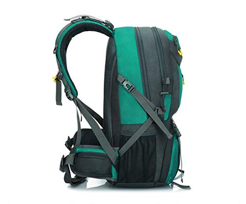 Mochila Senderismo y Montaña 40L ideal para acampada, trekking tanto para hombre y mujer ideal como equipaje de mano 40x20x25 para el avión (verde)