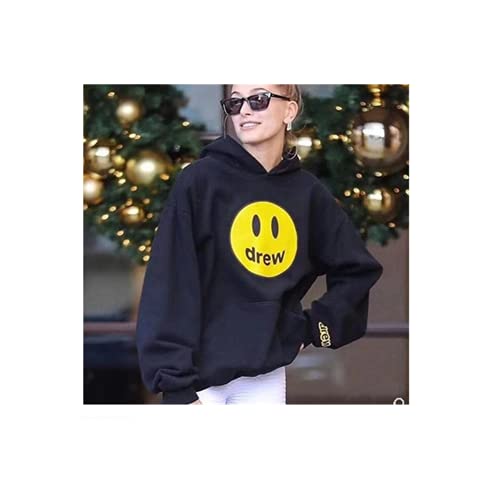 Moda Drew House Smiley Sudadera con capucha cara Impresión Parejas Con Capucha 2020 Hip-hop Suéter Otoño Invierno Negro, color, M
