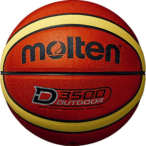 Molten Balón de Baloncesto B6D3500, tamaño 6, Color Naranja, Crema y Brillante óptico, 6