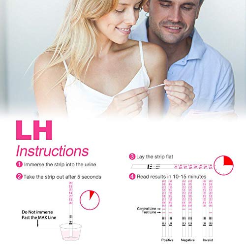 MOMMED 50 test ovulacion Tira + 50 copas colectoras, Tira de test ovulacion, test ovulacion alta sensibilidad