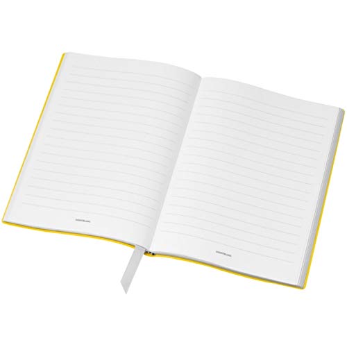 Montblanc 116519 - Cuaderno #146 Fine Stationery – Diario de piel con páginas de líneas – Bloc para apuntes A5 – 150 x 210 mm, 192 páginas, tapa color amarillo