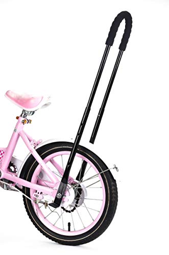 MOSHAY Barra de empuje para bicicleta infantil, ayuda para aprender a conducir, barra de empuje universal en cualquier lugar (negro)