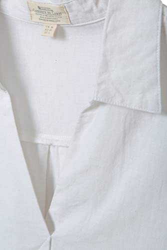 Mountain Warehouse Breeze Camisa de Lino para Mujer - Top Ligero para Mujeres, Transpirable y Corte Holgado - Ideal para Viajar, al Aire Libre, Senderismo y Acampada Blanco 50