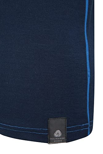 Mountain Warehouse Camiseta térmica Lana Merino para niños con Cuello Redondo - de Mangas largas, cálida, Transpirable, Camiseta para niños de Secado rápido Azul 7-8 Años